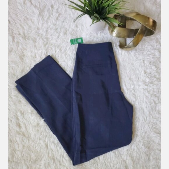 GAP SoftSuit High Rise Wide Leg Tencel Pants Navy Blue Size 10 RT$90 #404698 NEW - Picture 9 of 10